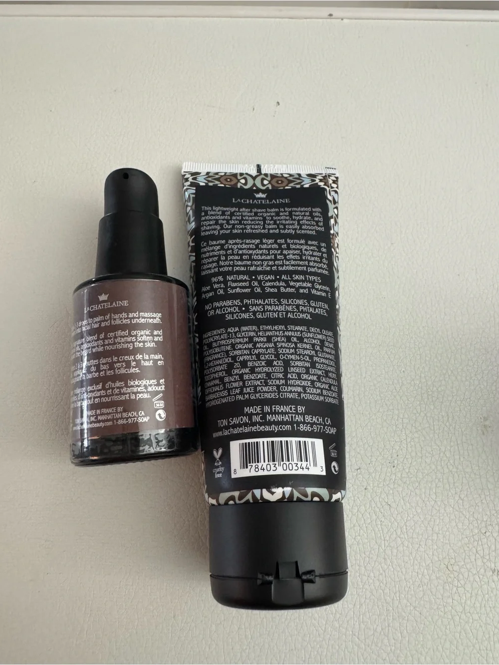Le Chatelaine Bourbon Vanilla Beard Oil & After-Shave Balm Set